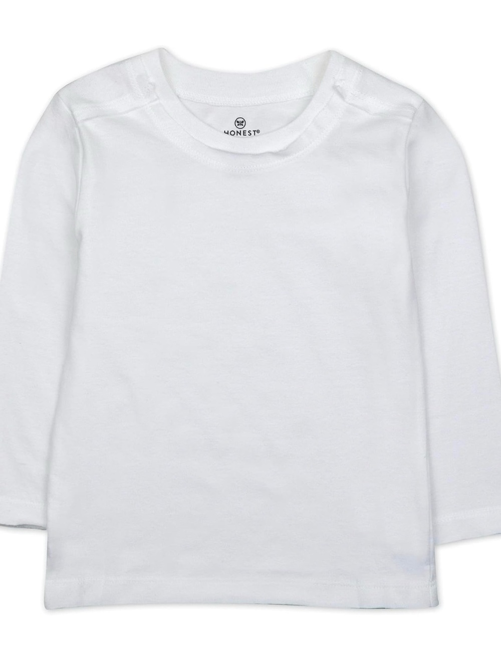 Honest Company Kids Solid Organic Cotton Long Sleeve White NWT